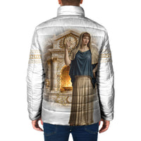 Hestia Greek Goddess Padded Jacket Ancient Mythology Hearth Fire Classical Temple Art
