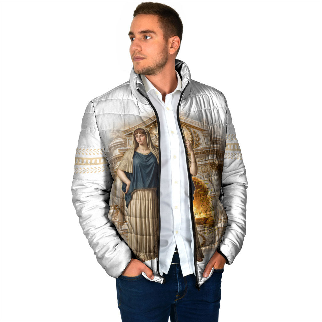 Hestia Greek Goddess Padded Jacket Ancient Mythology Hearth Fire Classical Temple Art