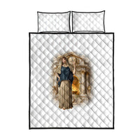 Hestia Greek Goddess Quilt Bed Set Ancient Mythology Hearth Fire Classical Temple Art