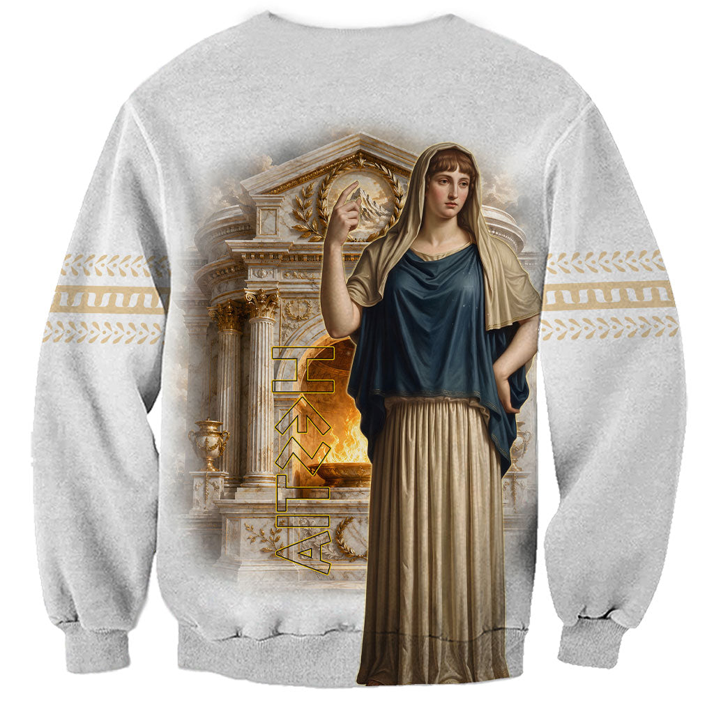 Hestia Greek Goddess Sweatshirt Ancient Mythology Hearth Fire Classical Temple Art