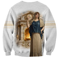 Hestia Greek Goddess Sweatshirt Ancient Mythology Hearth Fire Classical Temple Art