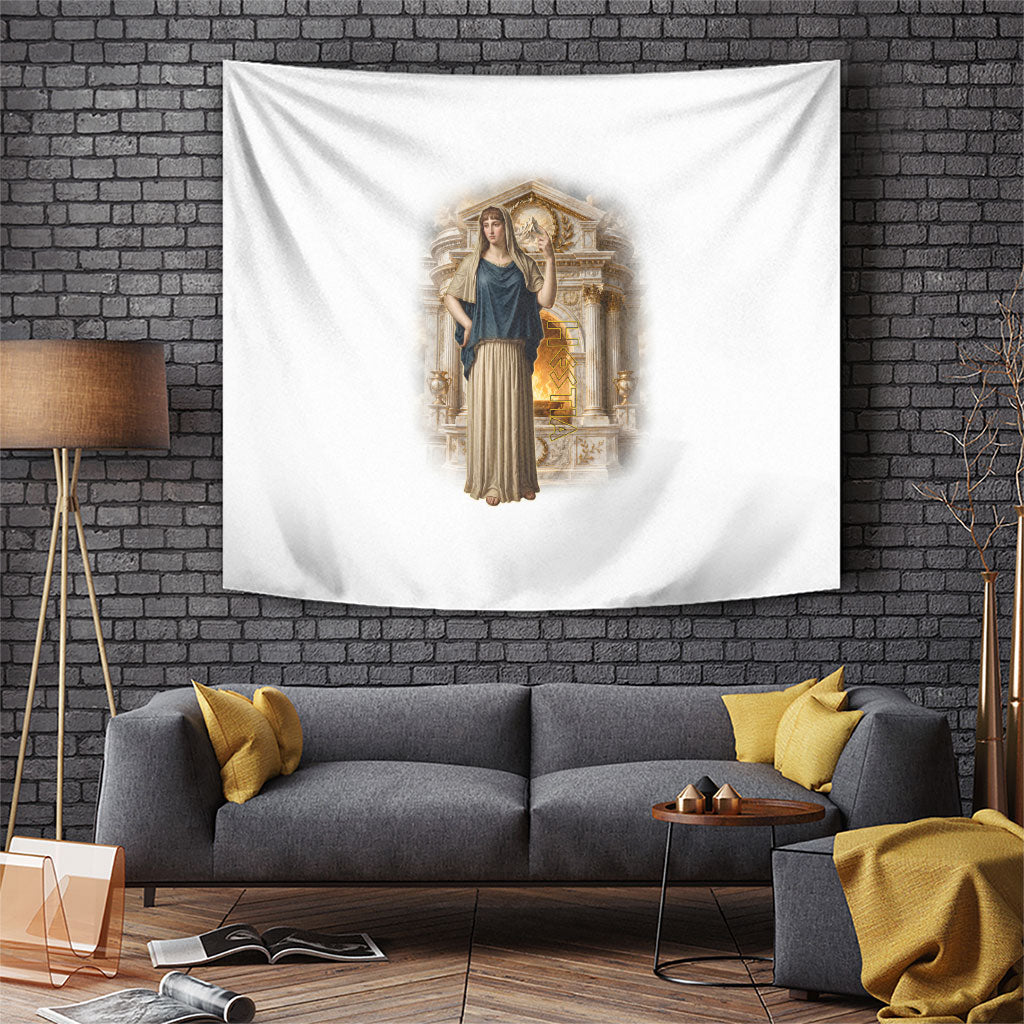 Hestia Greek Goddess Tapestry Ancient Mythology Hearth Fire Classical Temple Art