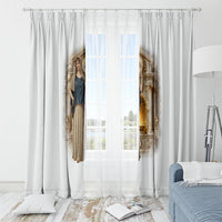 Hestia Greek Goddess Window Curtain Ancient Mythology Hearth Fire Classical Temple Art