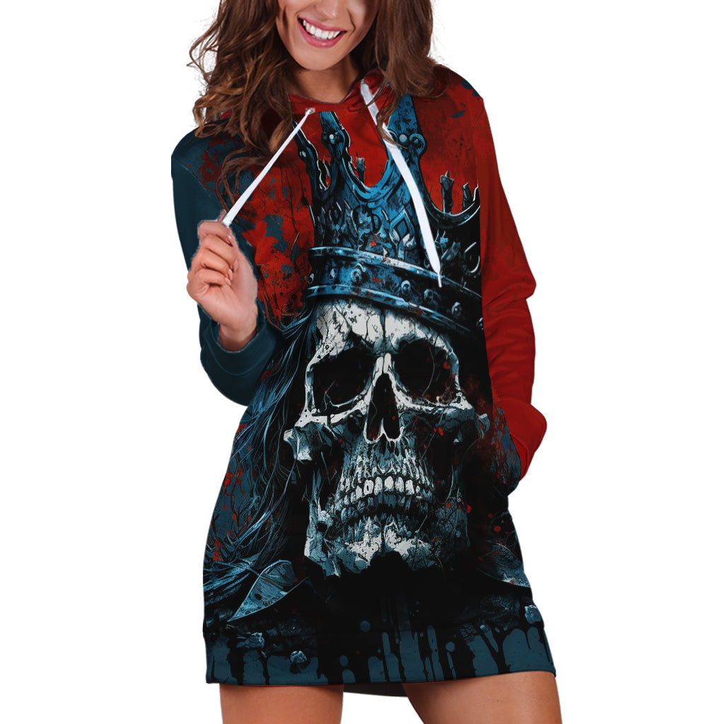 Skull King Hoodie Dress The Time Is Always Right To Do What Is Right - Wonder Print Shop