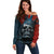 Skull King Off Shoulder Sweater The Time Is Always Right To Do What Is Right - Wonder Print Shop