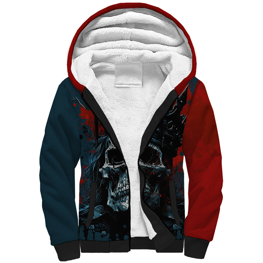 Skull King Sherpa Hoodie The Time Is Always Right To Do What Is Right - Wonder Print Shop