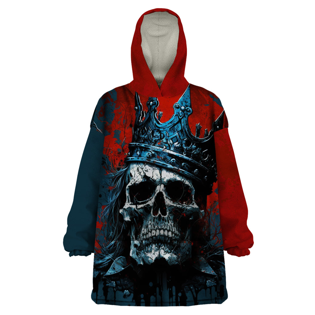 Skull King Wearable Blanket Hoodie The Time Is Always Right To Do What Is Right - Wonder Print Shop