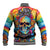 Floral Skull Baseball Jacket I'm Blunt because god rolled me that way - Wonder Print Shop