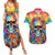 Floral Skull Couples Matching Summer Maxi Dress and Hawaiian Shirt I'm Blunt because god rolled me that way - Wonder Print Shop