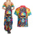 Floral Skull Couples Matching Summer Maxi Dress and Hawaiian Shirt I'm Blunt because god rolled me that way - Wonder Print Shop