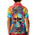 Floral Skull Kid Polo Shirt I'm Blunt because god rolled me that way - Wonder Print Shop