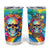 Floral Skull Tumbler Cup I'm Blunt because god rolled me that way