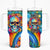 Floral Skull Tumbler With Handle I'm Blunt because god rolled me that way