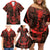 Demon Skull Family Matching Off Shoulder Short Dress and Hawaiian Shirt Welcome to Hell - Wonder Print Shop