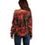 Demon Skull Off Shoulder Sweater Welcome to Hell - Wonder Print Shop