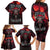 Demon Skull Family Matching Long Sleeve Bodycon Dress and Hawaiian Shirt You Better Pray I Don't Get Up - Wonder Print Shop