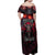 Demon Skull Family Matching Off Shoulder Maxi Dress and Hawaiian Shirt You Better Pray I Don't Get Up - Wonder Print Shop