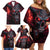 Demon Skull Family Matching Off Shoulder Short Dress and Hawaiian Shirt You Better Pray I Don't Get Up - Wonder Print Shop