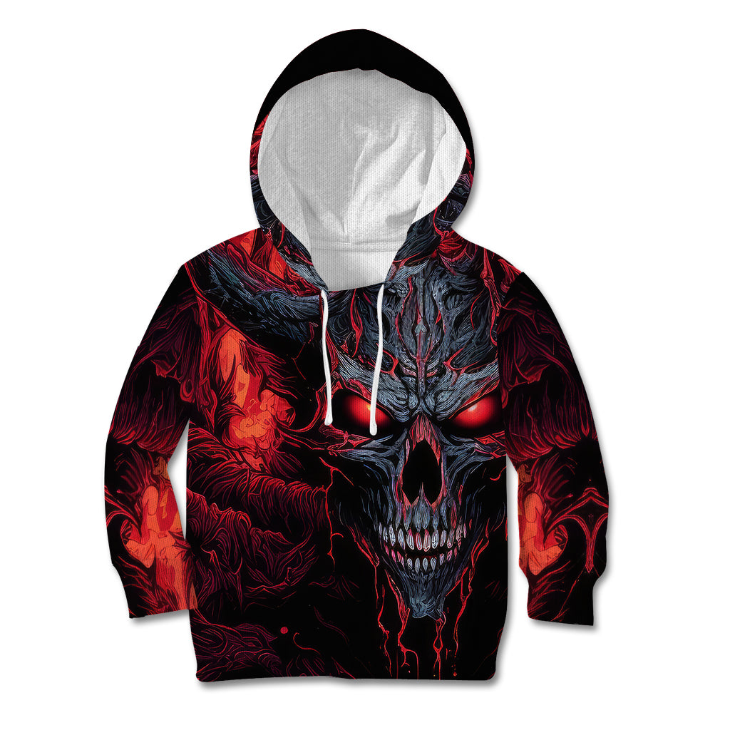 Demon Skull Kid Hoodie You Better Pray I Don't Get Up - Wonder Print Shop