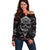 Diamond Skull Off Shoulder Sweater Shine Bright Like Diamond - Wonder Print Shop