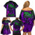 Horor Skull Family Matching Off Shoulder Short Dress and Hawaiian Shirt Welcome to the Dark side - Wonder Print Shop