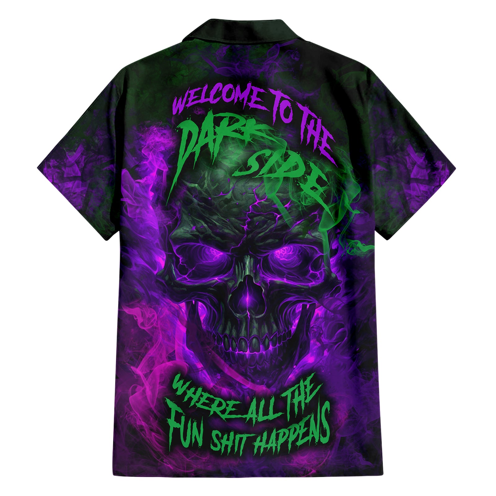 Horor Skull Hawaiian Shirt Welcome to the Dark side - Wonder Print Shop