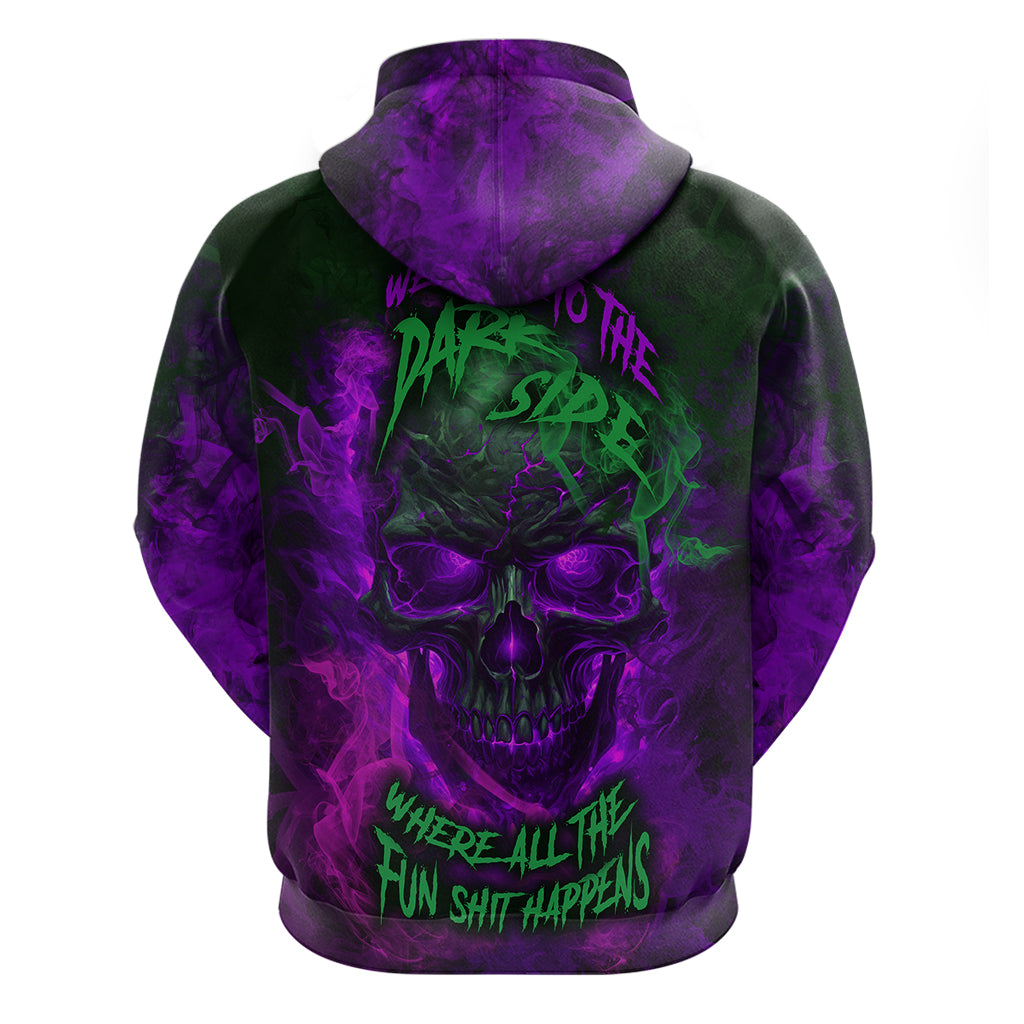 Horor Skull Hoodie Welcome to the Dark side - Wonder Print Shop