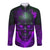 Horor Skull Long Sleeve Button Shirt Welcome to the Dark side - Wonder Print Shop