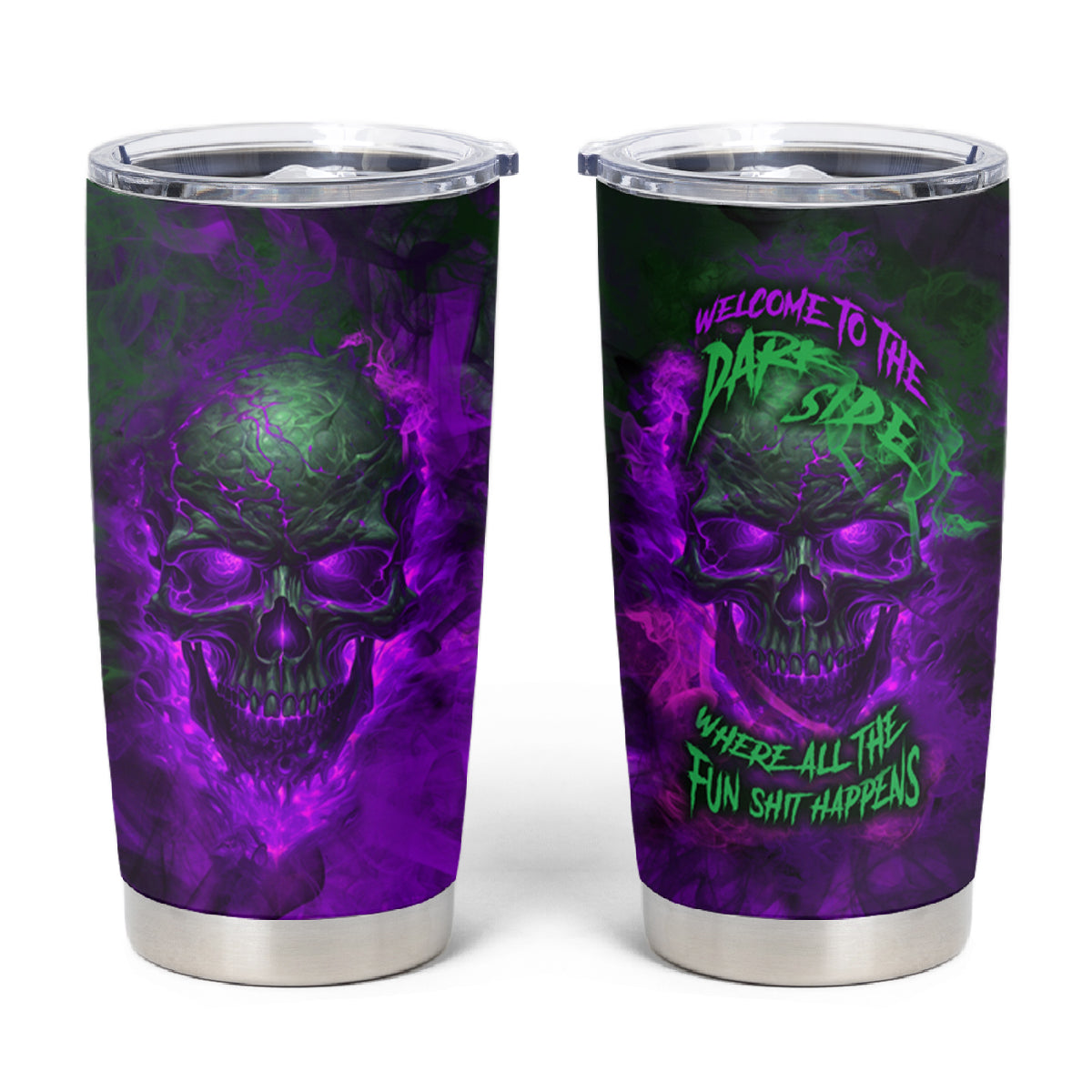 Horor Skull Tumbler Cup Welcome to the Dark side