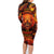 Fire Skull Family Matching Long Sleeve Bodycon Dress and Hawaiian Shirt You inspire my Inner serial Killed - Wonder Print Shop