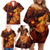 Fire Skull Family Matching Off Shoulder Short Dress and Hawaiian Shirt You inspire my Inner serial Killed - Wonder Print Shop