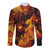 Fire Skull Long Sleeve Button Shirt You inspire my Inner serial Killed - Wonder Print Shop