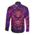 Fire Skull Long Sleeve Button Shirt The Only Thing That Can Stop Me Is Me - Wonder Print Shop