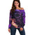 Fire Skull Off Shoulder Sweater The Only Thing That Can Stop Me Is Me - Wonder Print Shop