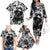 Skull Family Matching Off Shoulder Long Sleeve Dress and Hawaiian Shirt Inequitable Spirit - Wonder Print Shop