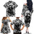 Skull Family Matching Off Shoulder Long Sleeve Dress and Hawaiian Shirt Inequitable Spirit - Wonder Print Shop