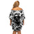 Skull Family Matching Off Shoulder Short Dress and Hawaiian Shirt Inequitable Spirit - Wonder Print Shop