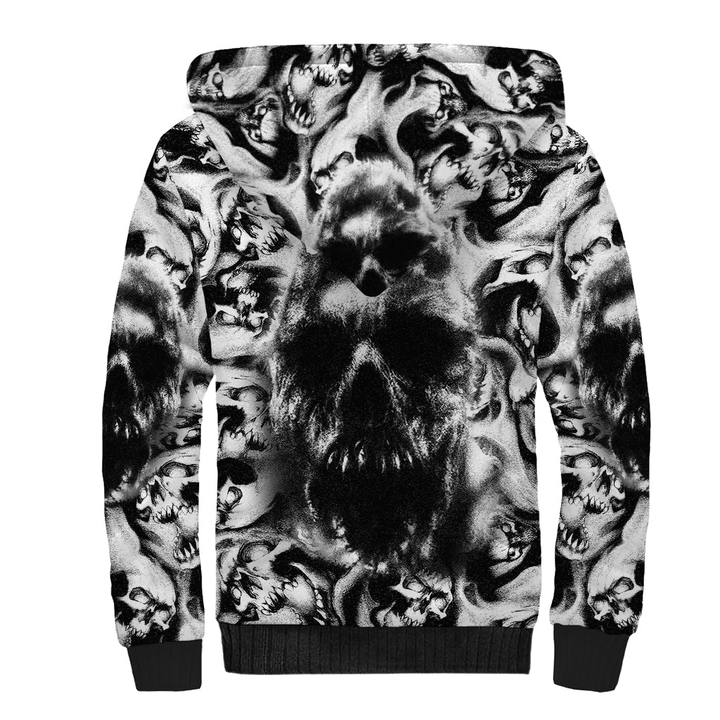 Skull Sherpa Hoodie Inequitable Spirit - Wonder Print Shop