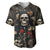 Skull Roses Baseball Jersey Never Say Die - Wonder Print Shop