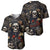 Skull Roses Baseball Jersey Never Say Die - Wonder Print Shop