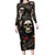 Skull Roses Family Matching Long Sleeve Bodycon Dress and Hawaiian Shirt Never Say Die - Wonder Print Shop