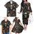 Skull Roses Family Matching Off Shoulder Long Sleeve Dress and Hawaiian Shirt Never Say Die - Wonder Print Shop