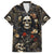 Skull Roses Family Matching Short Sleeve Bodycon Dress and Hawaiian Shirt Never Say Die - Wonder Print Shop