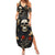 Skull Roses Family Matching Summer Maxi Dress and Hawaiian Shirt Never Say Die - Wonder Print Shop