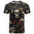 Skull Roses T Shirt Never Say Die - Wonder Print Shop