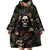 Skull Roses Wearable Blanket Hoodie Never Say Die - Wonder Print Shop