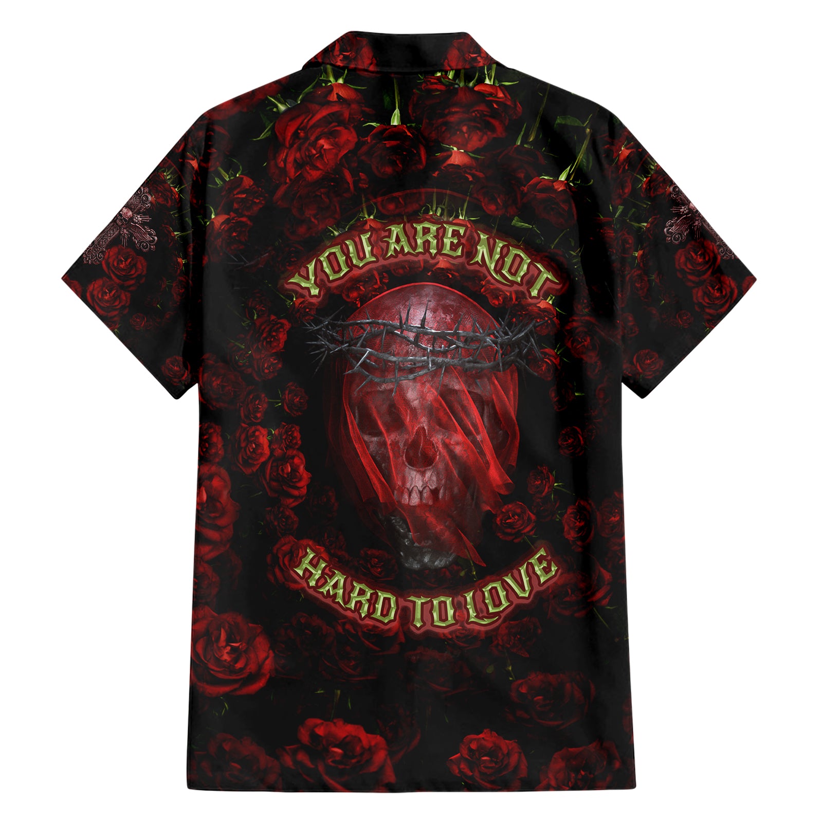 Skull Roses Hawaiian Shirt You Are Not Hard To Love - Wonder Print Shop