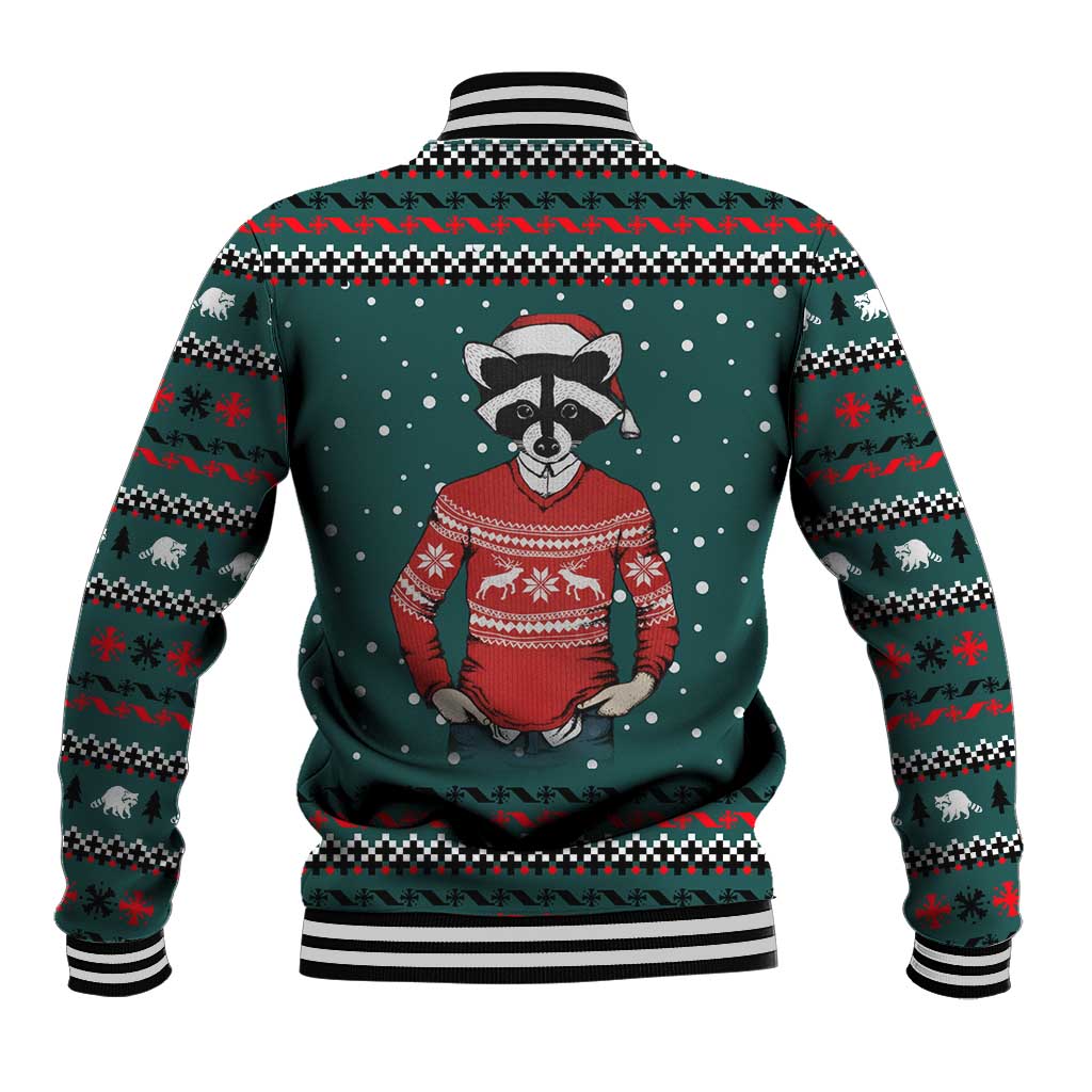 A Trashy Christmas Baseball Jacket Xmas Holiday Patterns - Wonder Print Shop