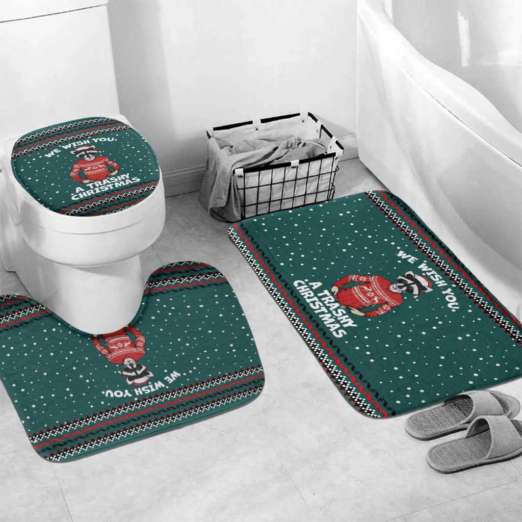 A Trashy Christmas Bathroom Set Xmas Holiday Patterns - Wonder Print Shop