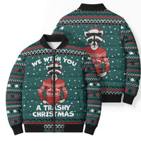 A Trashy Christmas Bomber Puffer Jacket Xmas Holiday Patterns - Wonder Print Shop